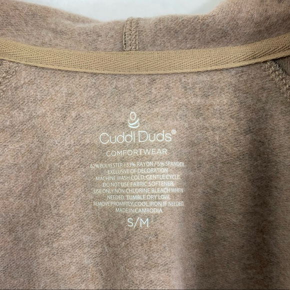 CUDDL DUDS Long Sleeve Open Front Hoodie Sweatshirt Cardigan E20 - Picture 9 of 10